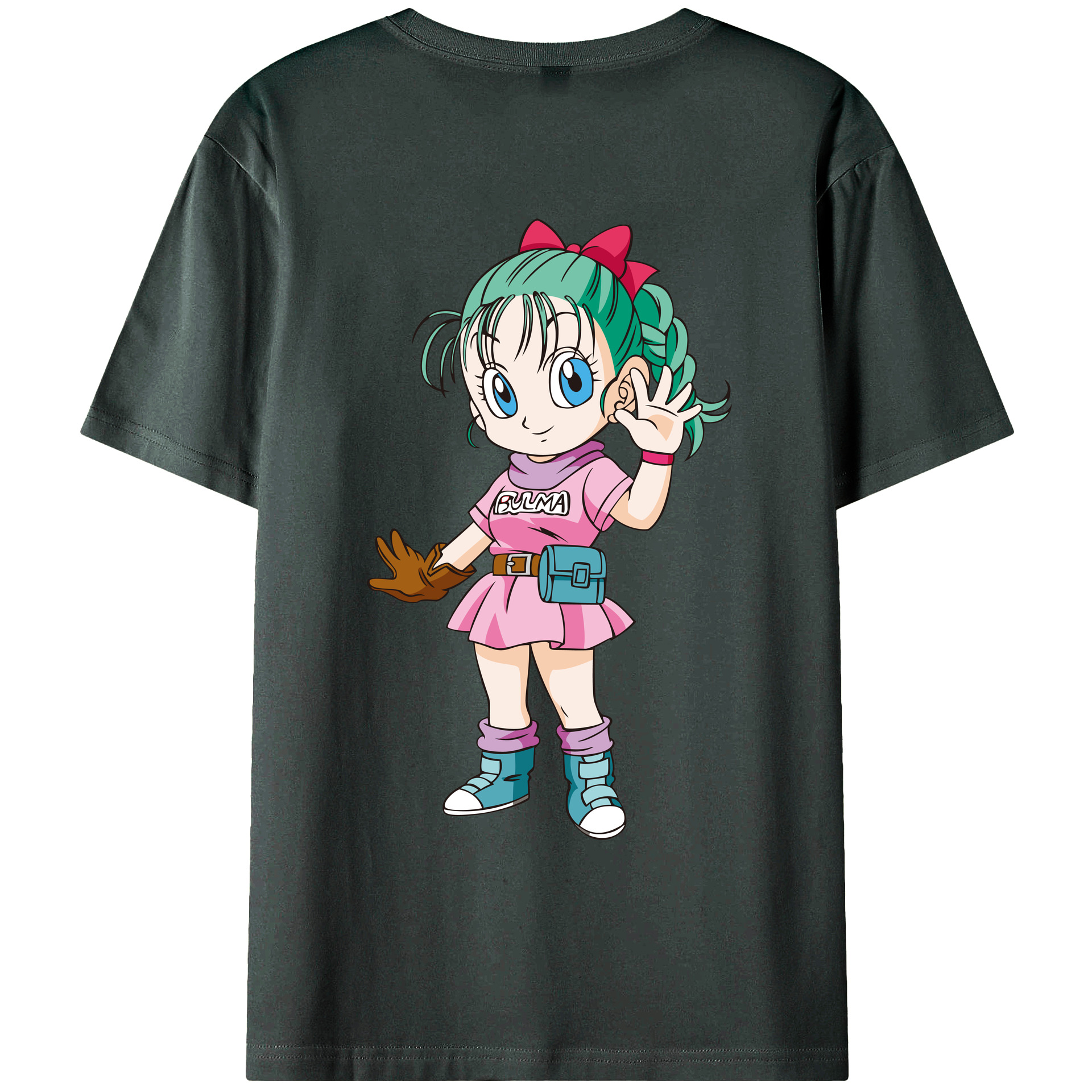 （画像用） ドラゴンボール ブルマ DRAGON BALL Bulma 綿100％ メンズ半袖Tシャツ（バックプリント） 通気性